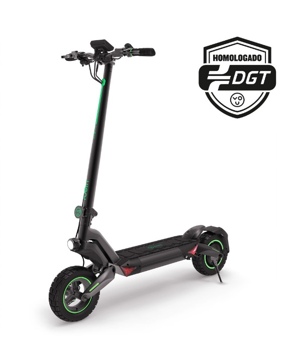 Patín eléctrico Youin XL MAX, certificado DGT, doble suspensión, freno hidraúlico, ruedas 10